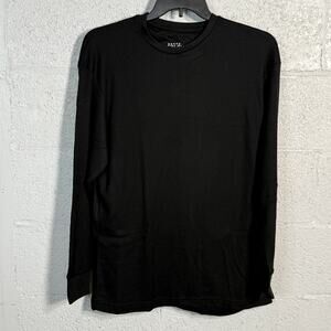 Galaxy by Harvic  Men's Thermal Crew Neck Shirt Black XL